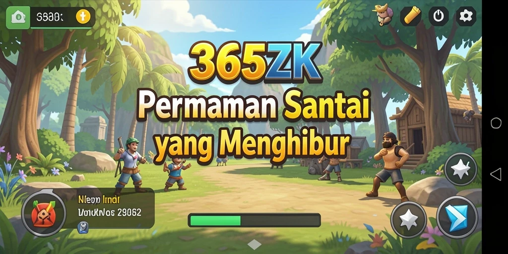 Tangkapan layar utama <strong>365ZK</strong> menampilkan gameplay santai dan penuh warna.