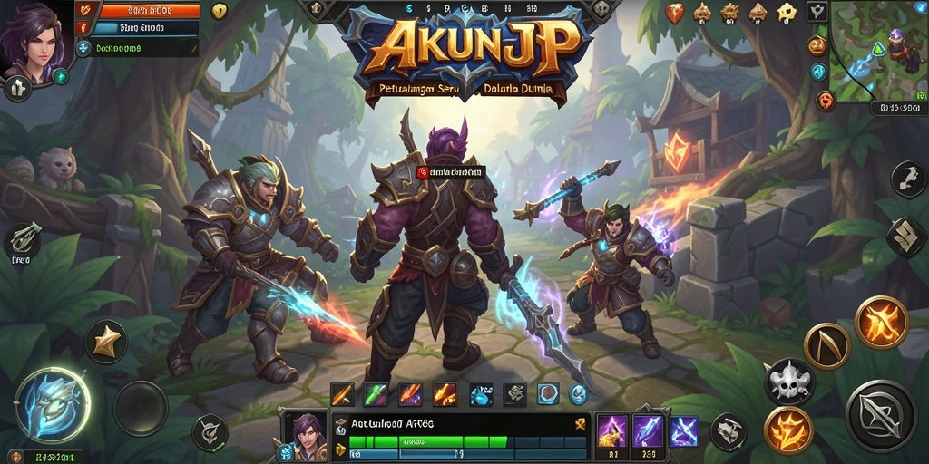 Gambar menampilkan aksi gameplay seru di ARPG AKUNJP.