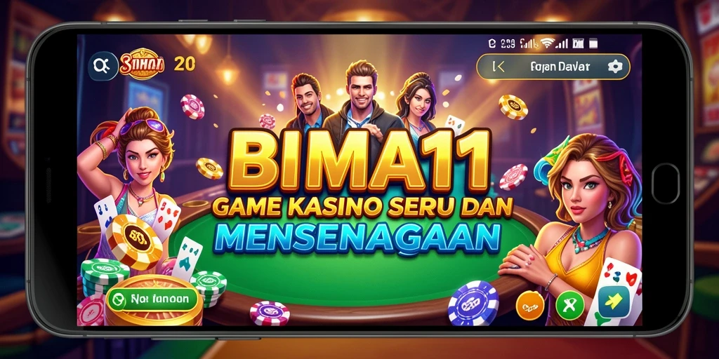 Tampilan menarik dari gameplay BIMA11 dengan suasana Kasino yang nyata.