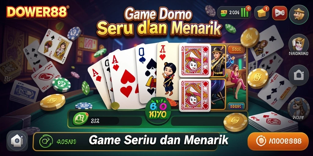 Tangkapan layar DOWER88 menampilkan gameplay seru dalam permainan Domino.