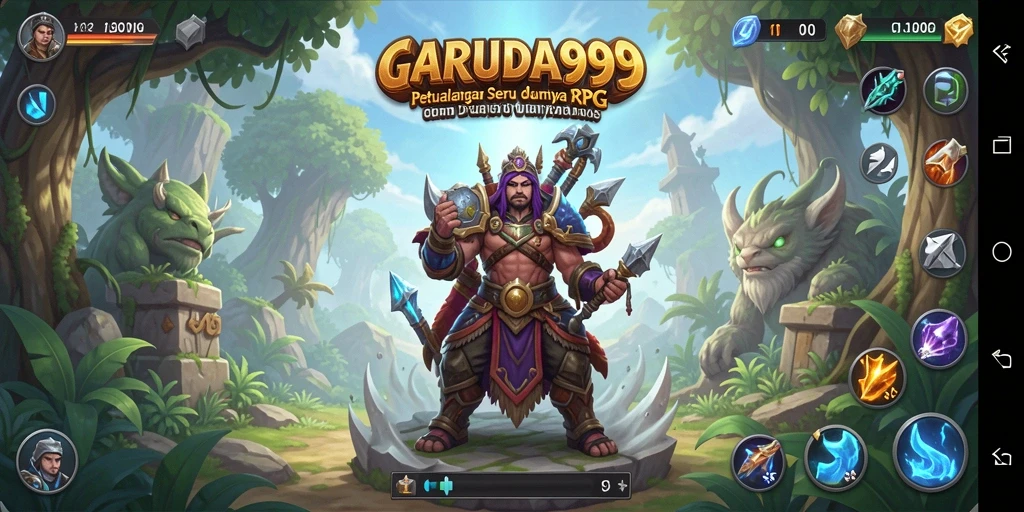 Tampilan gameplay seru dari GARUDA999 dalam aksi RPG.