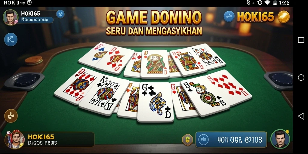 Screenshot gameplay HOKI65 menunjukkan keseruan bermain Domino.