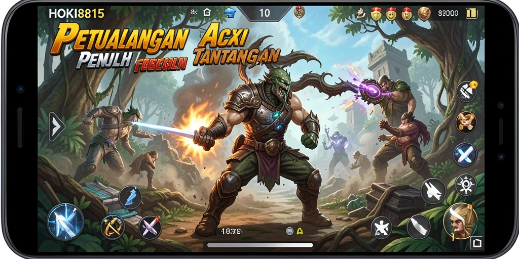 Gameplay HOKI8815 yang penuh aksi dan tantangan seru.