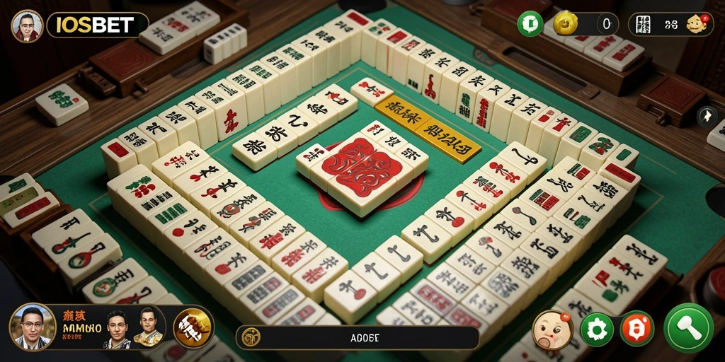 Screenshot permainan IOSBET menunjukkan level Mahjong yang seru dan penuh tantangan.