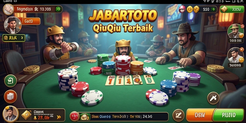 Tampilan gameplay seru dalam JABARTOTO yang penuh aksi QiuQiu.