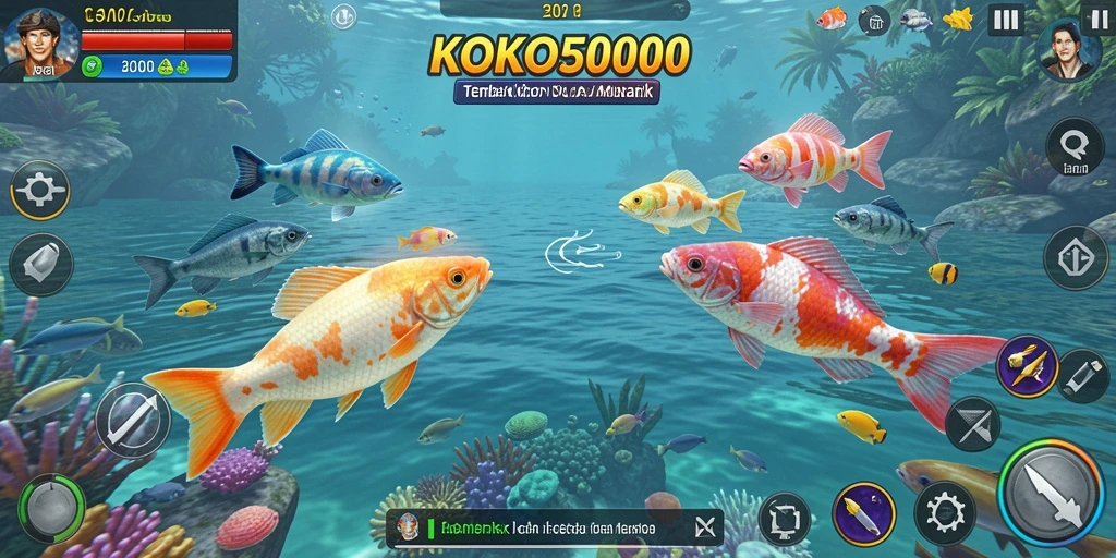 Tampilan menarik gameplay seru Tembak Ikan KOKO5000.