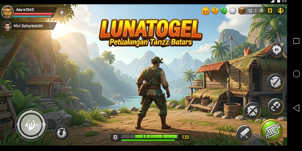 Screenshot gameplay LUNATOGEL menampilkan dunia terbuka yang luas dan interaktif.