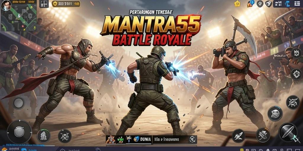 Tangkapan layar gameplay MANTRA55 yang seru dan mendebarkan.