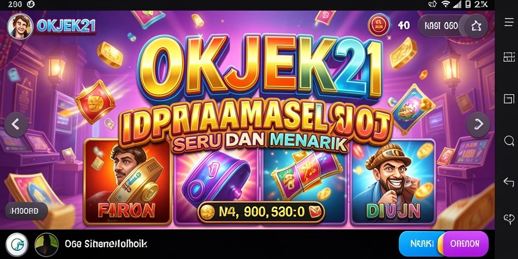 Screenshot gameplay OKJEK21 dengan tampilan visual menakjubkan.