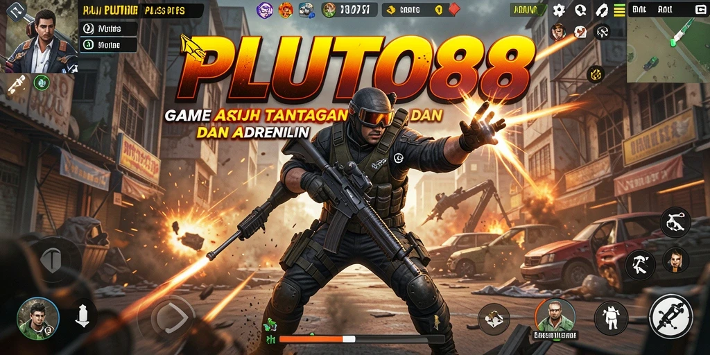 Tangkapan layar dari gameplay intens PLUTO88 yang penuh aksi.