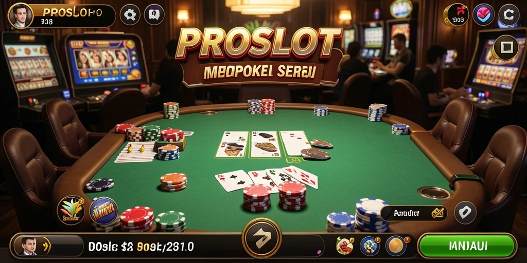 Tampilan gameplay seru di PROSLOT dengan aksi poker mendebarkan.