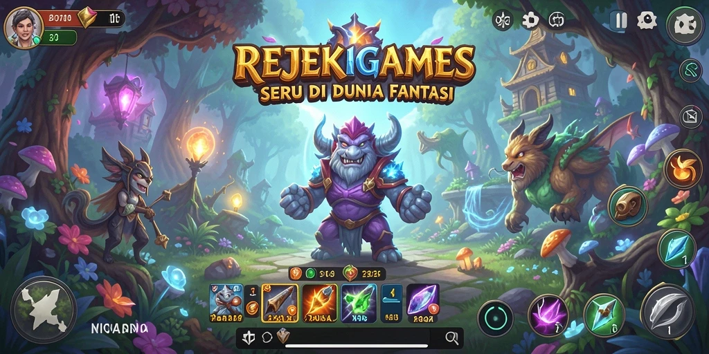 Screenshot gameplay REJEKIGAMES yang menampilkan petualangan seru.