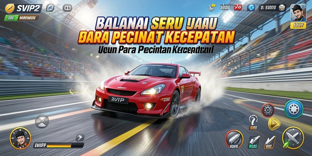 Tampilan gameplay balapan yang mendebarkan dalam SVIP2.