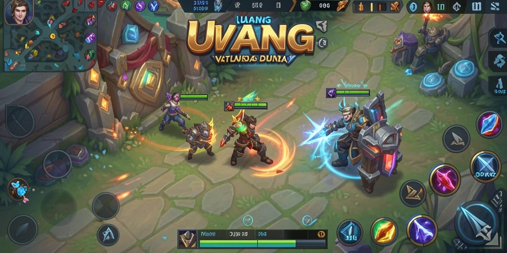 Screenshot gameplay UANG menampilkan aksi seru dan strategi tim.